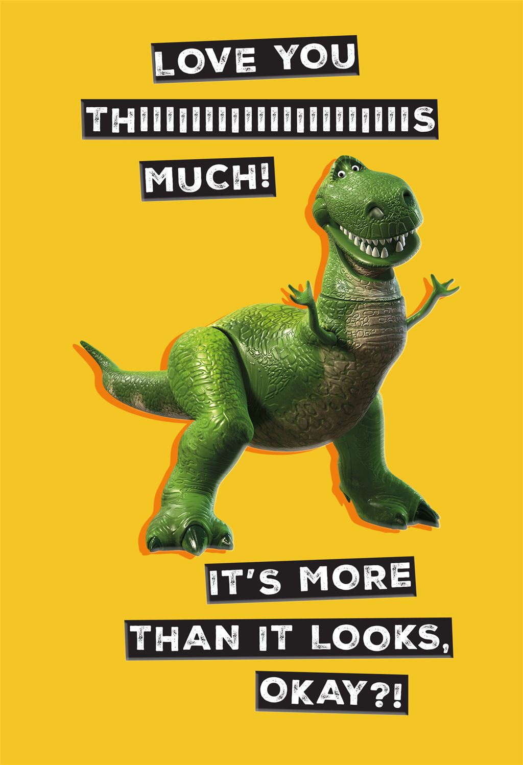 Toy Story Dinosaur Love You This Much Blank Card