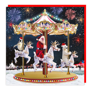 Carousel Christmas Lenticular 3D Card