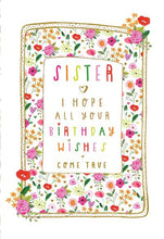 Load image into Gallery viewer, Floral Sister Birthday Card
