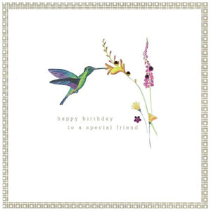 Hummingbird Special Friend Birthday Card