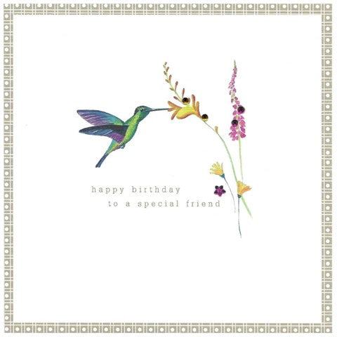 Hummingbird Special Friend Birthday Card