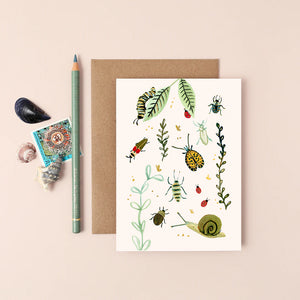 Bugs And Snails Blank Card