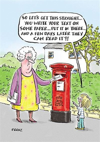 Texting  Humour Birthday Card