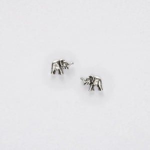 Boxed Sterling Silver Elephant Stud Earrings Card