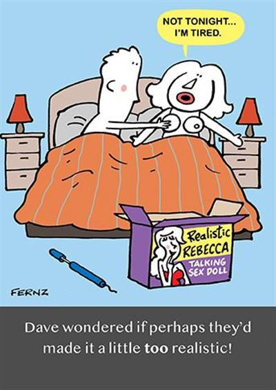 Talking Sex Doll Humour Birthday Card
