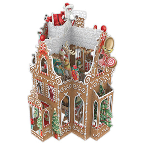 3D Stand Up & Stand Out Gingerbread House Christmas Card