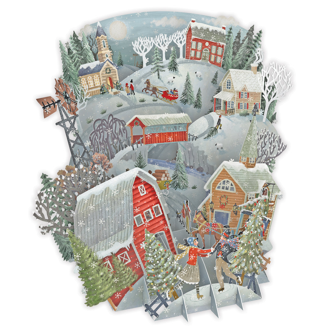 3D Stand Up & Stand Out Christmas Folk Christmas Card