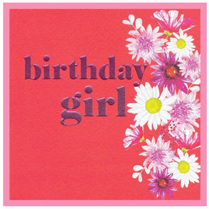 Chrysanthemum & Daisy Birthday Girl  Card