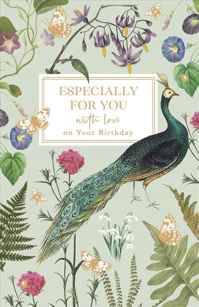 Peacock Especially For You Birthday Card