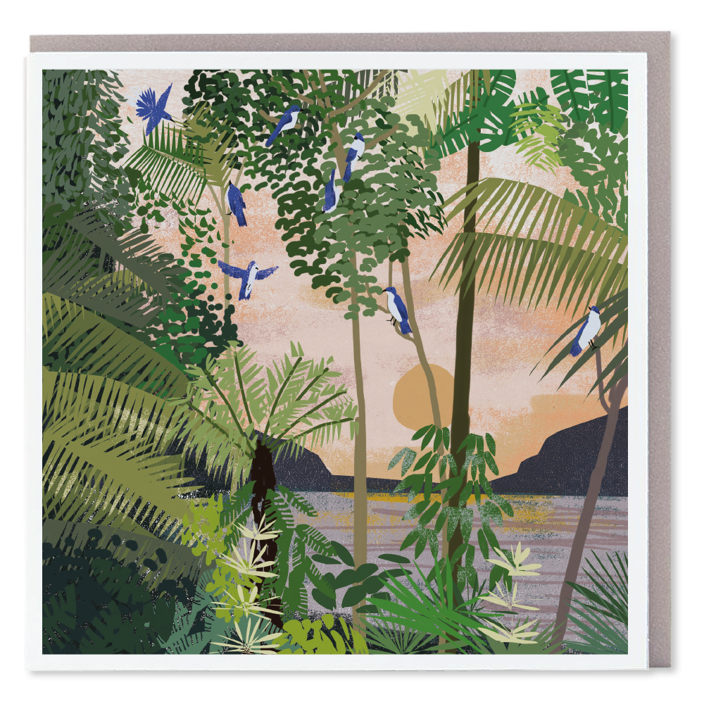 Costa Rica Monoprint Blank Card