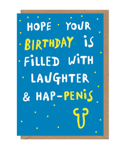 Hap-Penis Humour Birthday Card