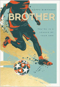 Football Brother Birthday Card
