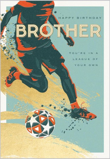Football Brother Birthday Card