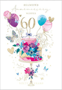 Diamond 60th Wedding Anniversary Card