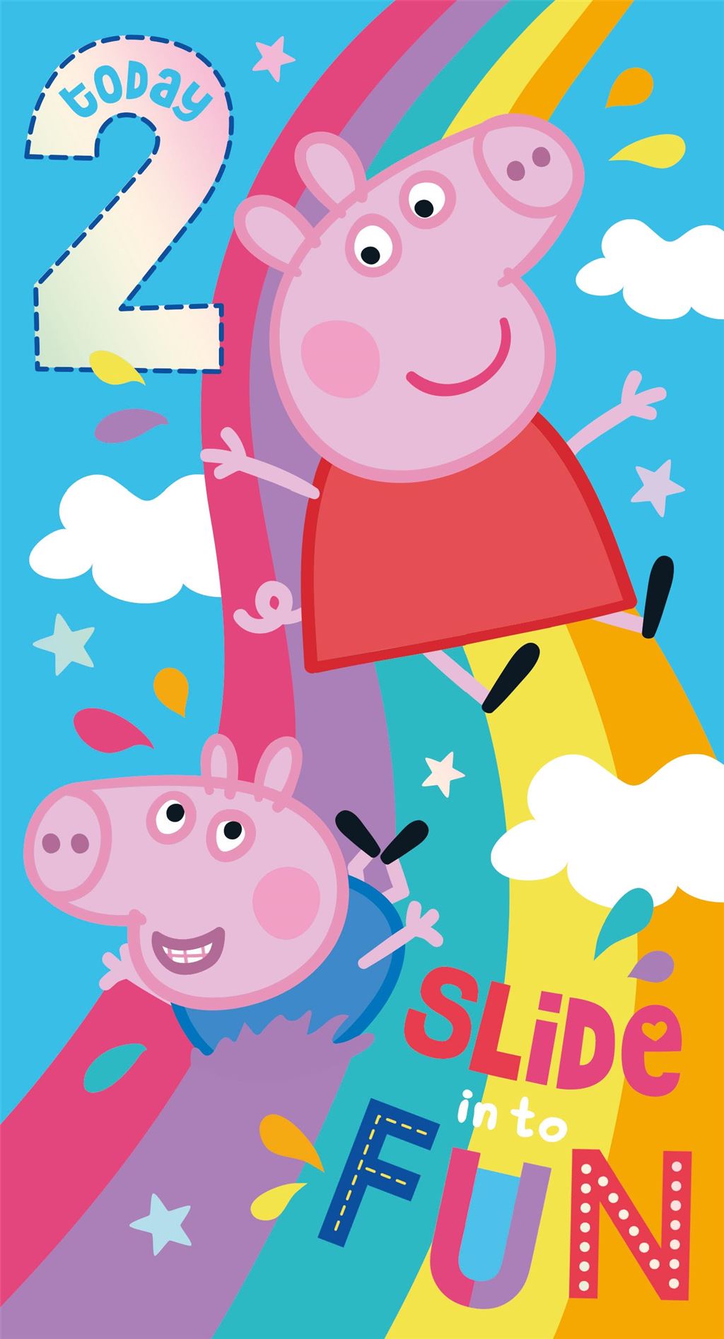 Peppa Pig 2nd Birthday Card