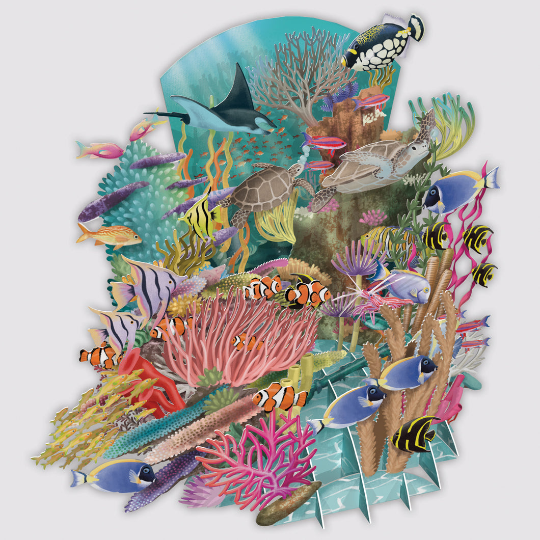Reef Life 3D Stand Up & Stand Out Card