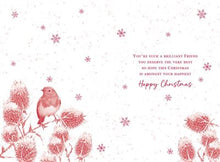 Load image into Gallery viewer, Robin On Milk Thistle Special Friend Christmas Card
