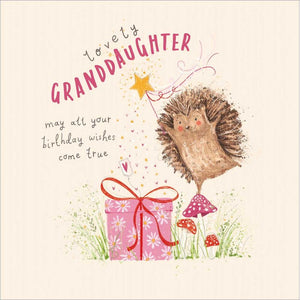 Lovely Granddaughter Hedgehog Birthday Card