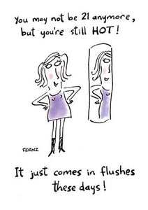 Hot Flushes Humour Card