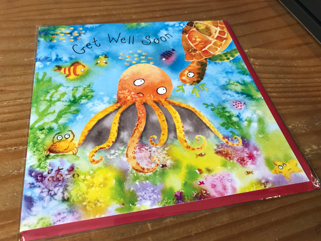 Octopus Get Well Card