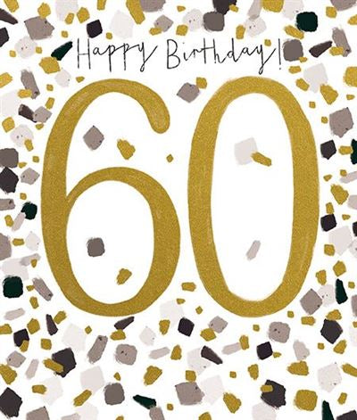 Happy 60th Birthday Confetti Card