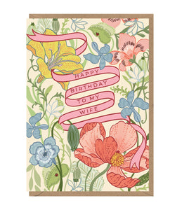 Floral  Wife Card