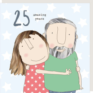 Amazing Years 25th Wedding Anniversary Card By RosieMadeAThing