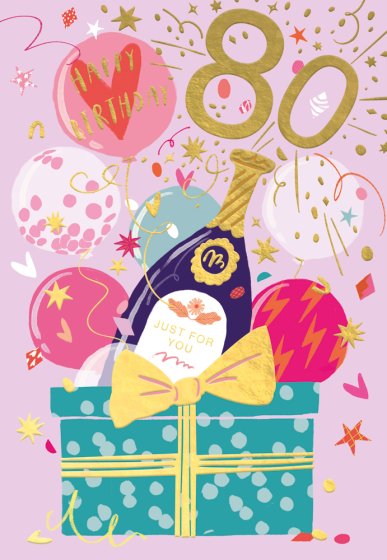 80th Birthday Card