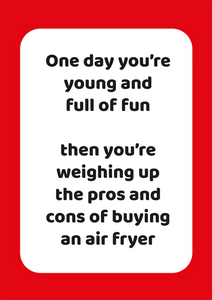 Air Fryer Humour Blank Card