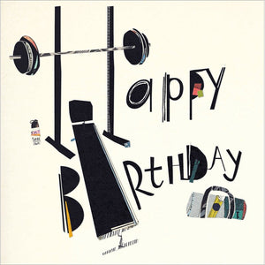 Weight Training Birthday Card