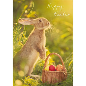 Bunny & Basket Easter Card