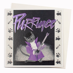 Purrince Cat Prince Blank Card