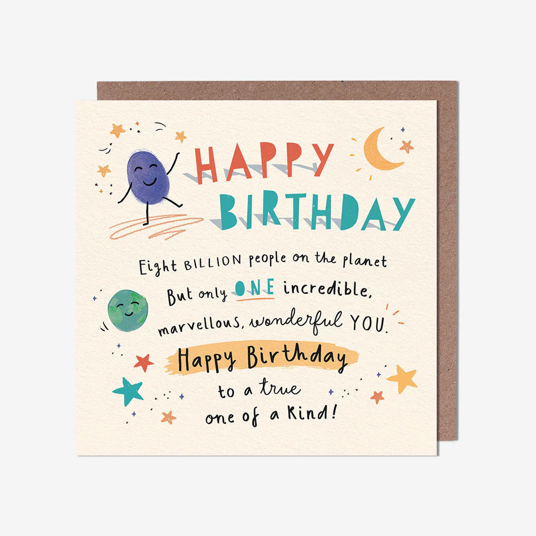 True One Of A Kind Card