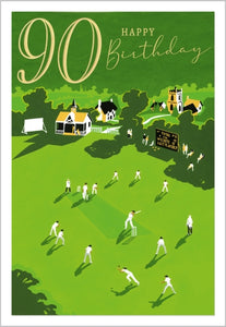 Cricket Field 90th Birthday Card