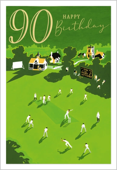 Cricket Field 90th Birthday Card