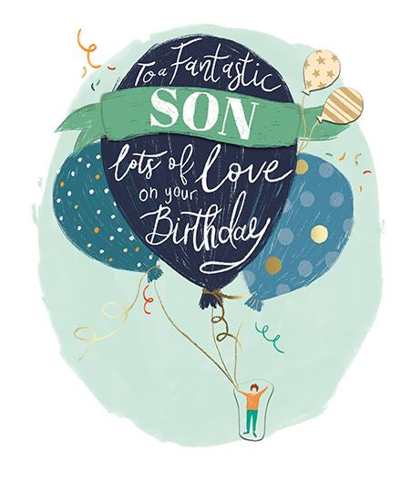 Balloon Son Birthday Card