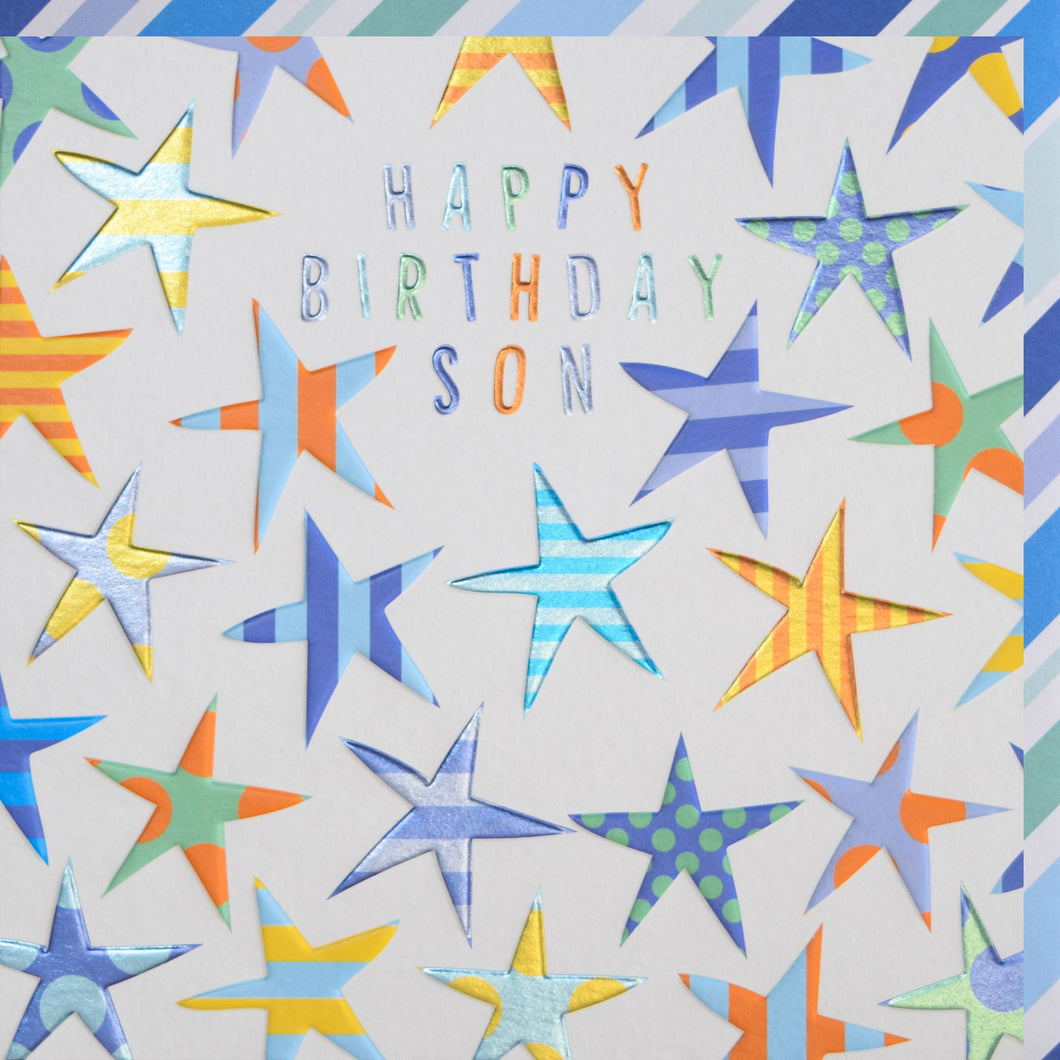 Stars Son Birthday Card