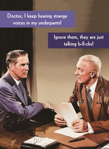 Voices In My Underpants! Humour Card