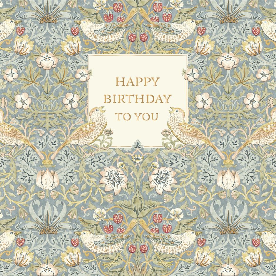 Morris & Co Flower Birthday Card