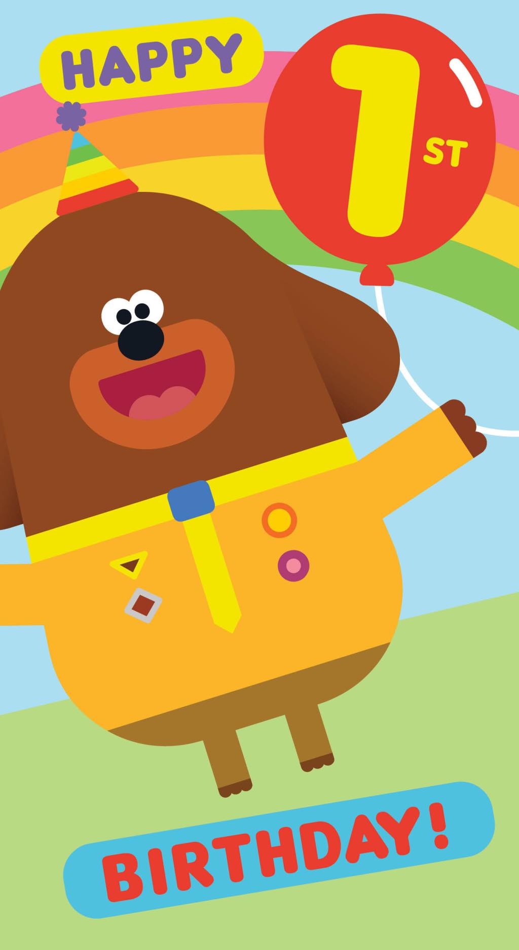 Hey Duggie 1st Birthday Card