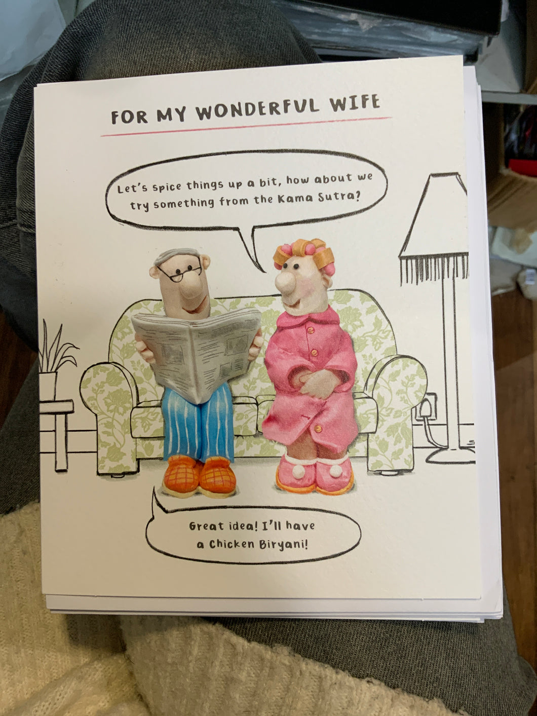 Something From The Kama Sutra Wife Birthday Card