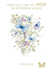 Purple Butterflies Mothering Sunday Card