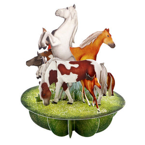 Horse Pirouette 3D Card