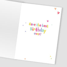 Load image into Gallery viewer, Panda &amp; Ostrich 8th Birthday Card With Number  8 Temporary Tattoo
