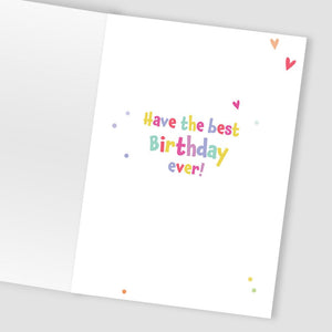 Panda & Ostrich 8th Birthday Card With Number  8 Temporary Tattoo