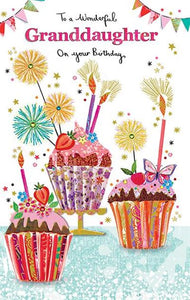 Berry Cakes Granddaughter Birthday Card