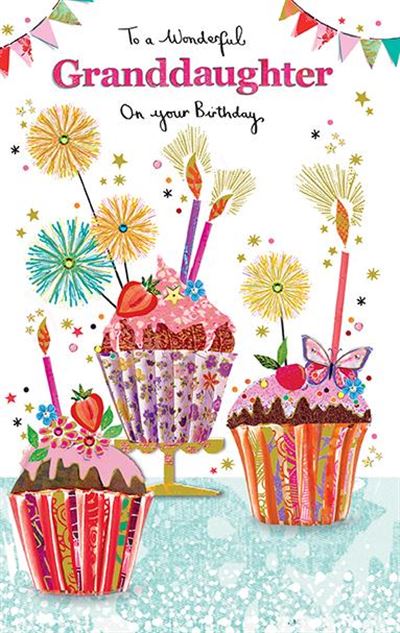 Berry Cakes Granddaughter Birthday Card