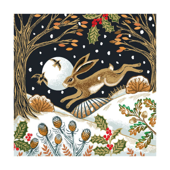 Woodland Hare Pack Of 8 Christmas Cards