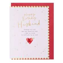 Load image into Gallery viewer, Husband Heart Birthday Card
