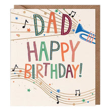 Load image into Gallery viewer, Dad Music Notes Birthday Card
